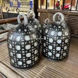 Lampu Taman Kurungan Ukir Anti Korosi